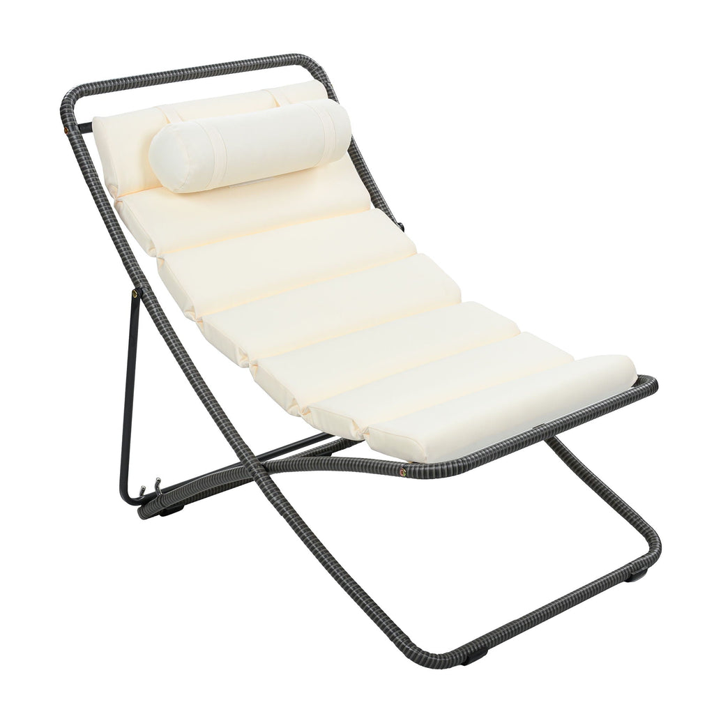 Outdoor Folding Chair Set with Adjustable Backrest – Black or Yellow