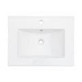Premium Rectangular Vanity Top with Single Faucet Hole and Overflow - White