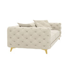 3-In-1 Convertible Sleeper Sofa Set with Deep Seat & Movable Ottoman - White, Beige, Gray