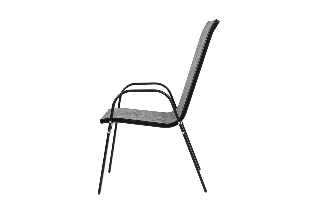 6 Piece Patio Chairs Set with Breathable Textilene Fabric - Grey