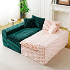 Luxury Multifunctional Sofa for Living Room with Adjustable Layout - Black, Dark Green, White, Pink