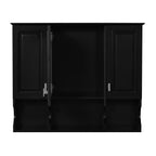 Wall Mounted Bathroom Medicine Cabinet With Mirror & Open Shelves
