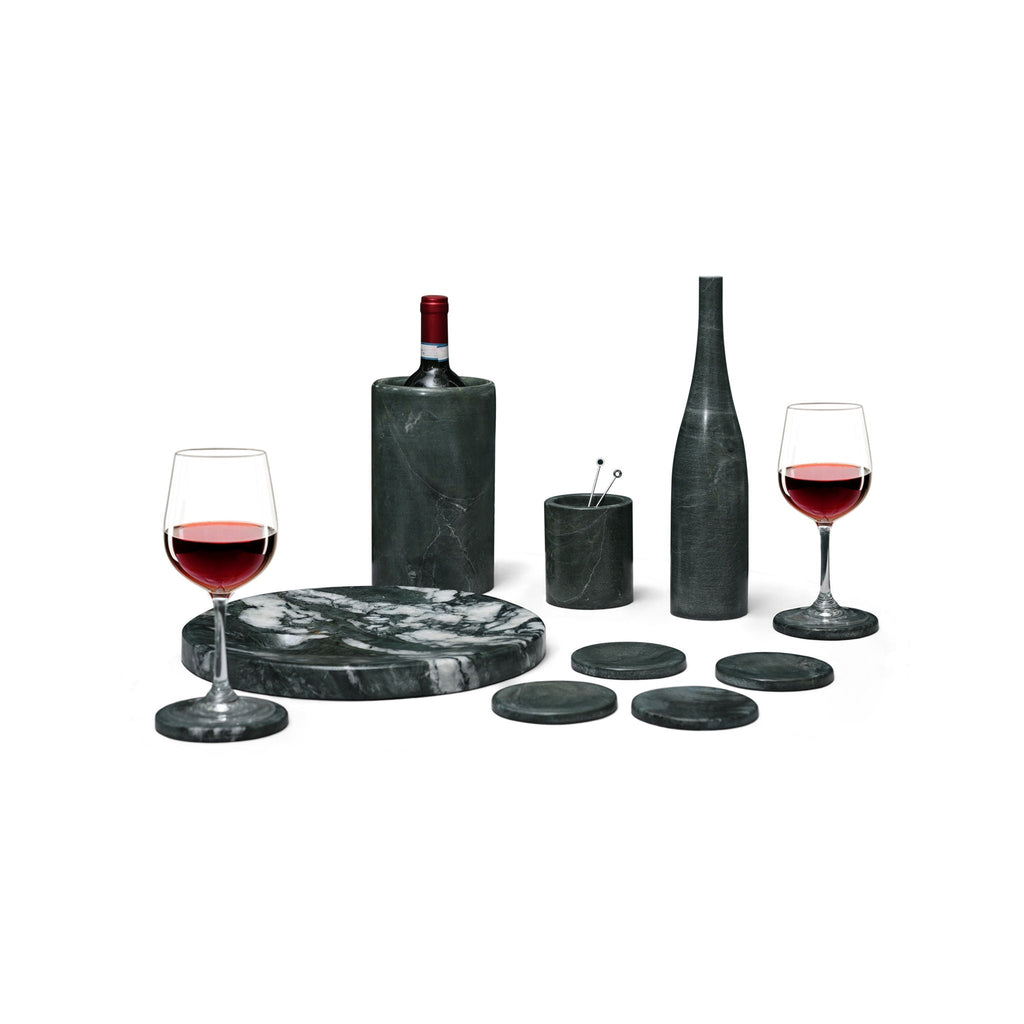10 Pieces Luxury Natural Marble Dining Room Accessories Set