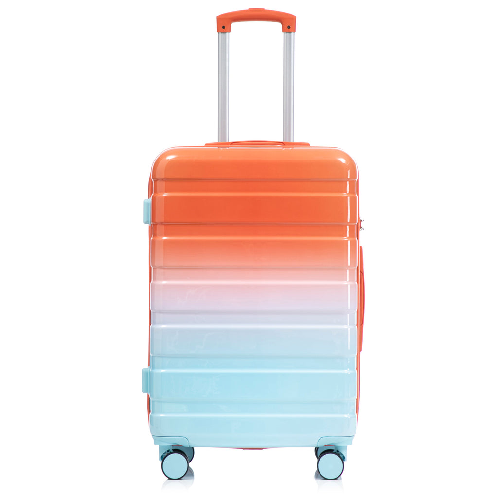 3-Piece Spinner Wheel Luggage Set with Silent Wheels - Blue Red