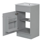 Bathroom Vanity with Sink and Adjustable Shelf - Multiple Colors