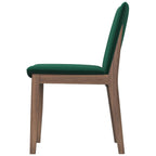 Mid-Century Modern Solid Wood Dining Chair Set with Fabric Upholstery - Multiple Colors
