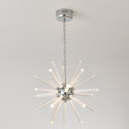24-Light Bubble Pillar Chandelier with Adjustable Pendant Lighting - Metal