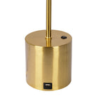 Modern Small Table Lamp with Globe Shade - Gold / White
