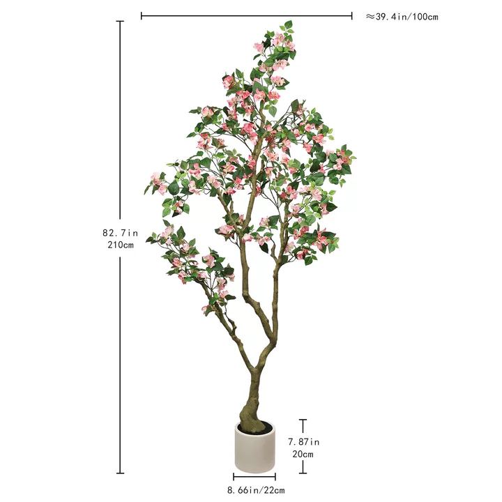 7FT Artificial Bougainvillea Tree with Realistic Details - Pink