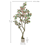 7FT Artificial Bougainvillea Tree with Realistic Details - Pink