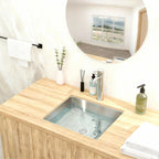 Brushed Nickel Undermount Bathroom Sink with Pop Up Drain
