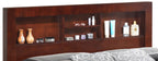 Transitional Storage Bed with Headboard Shelving - Multiple Colors