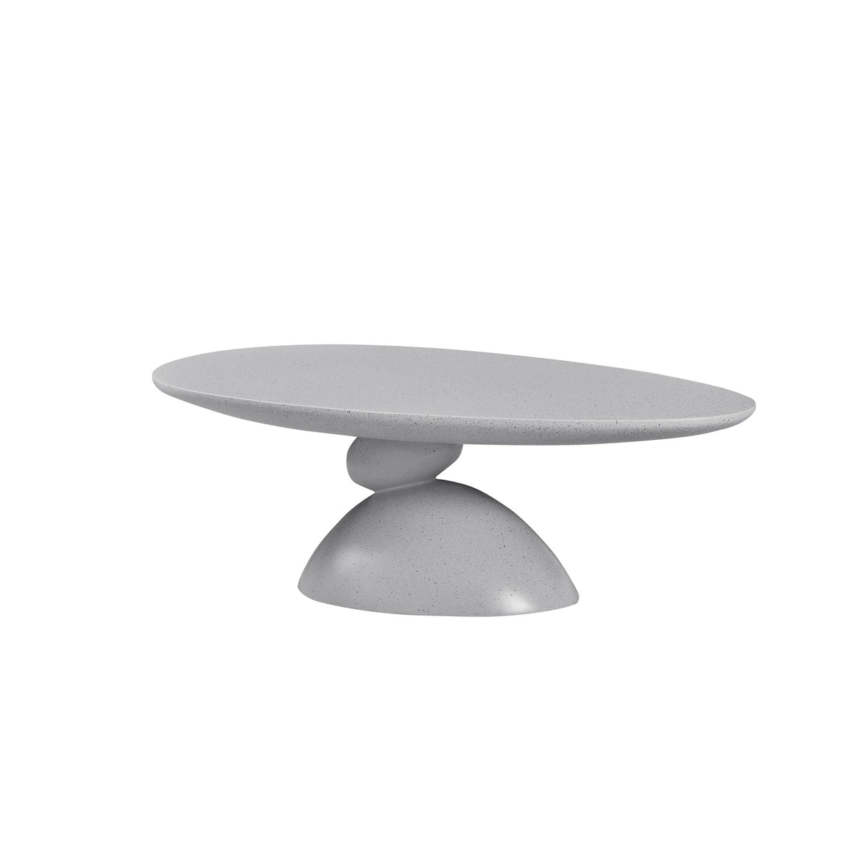 Lucky Stone Shaped Table with Sculptural Base – White, Black, or Gray