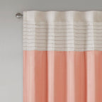 Polyoni Pintuck Curtain Panel with Pintuck Detailing - Warm Color Block