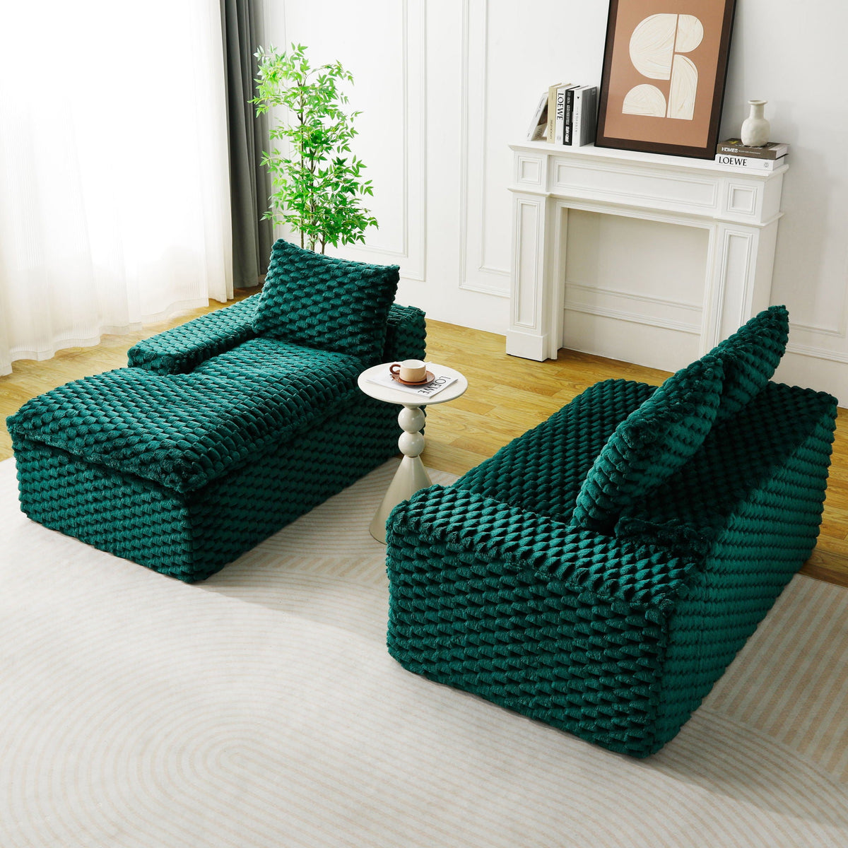 Convertible Modular Sectional Sofa with Twin Seat and Chaise - Multiple Colors