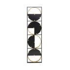Metal Beaded Accent Mirror with Eclectic Contemporary Design - Gray