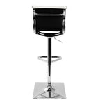 Contemporary Adjustable Barstool with Swivel – Bar Height, White or Dark Gray