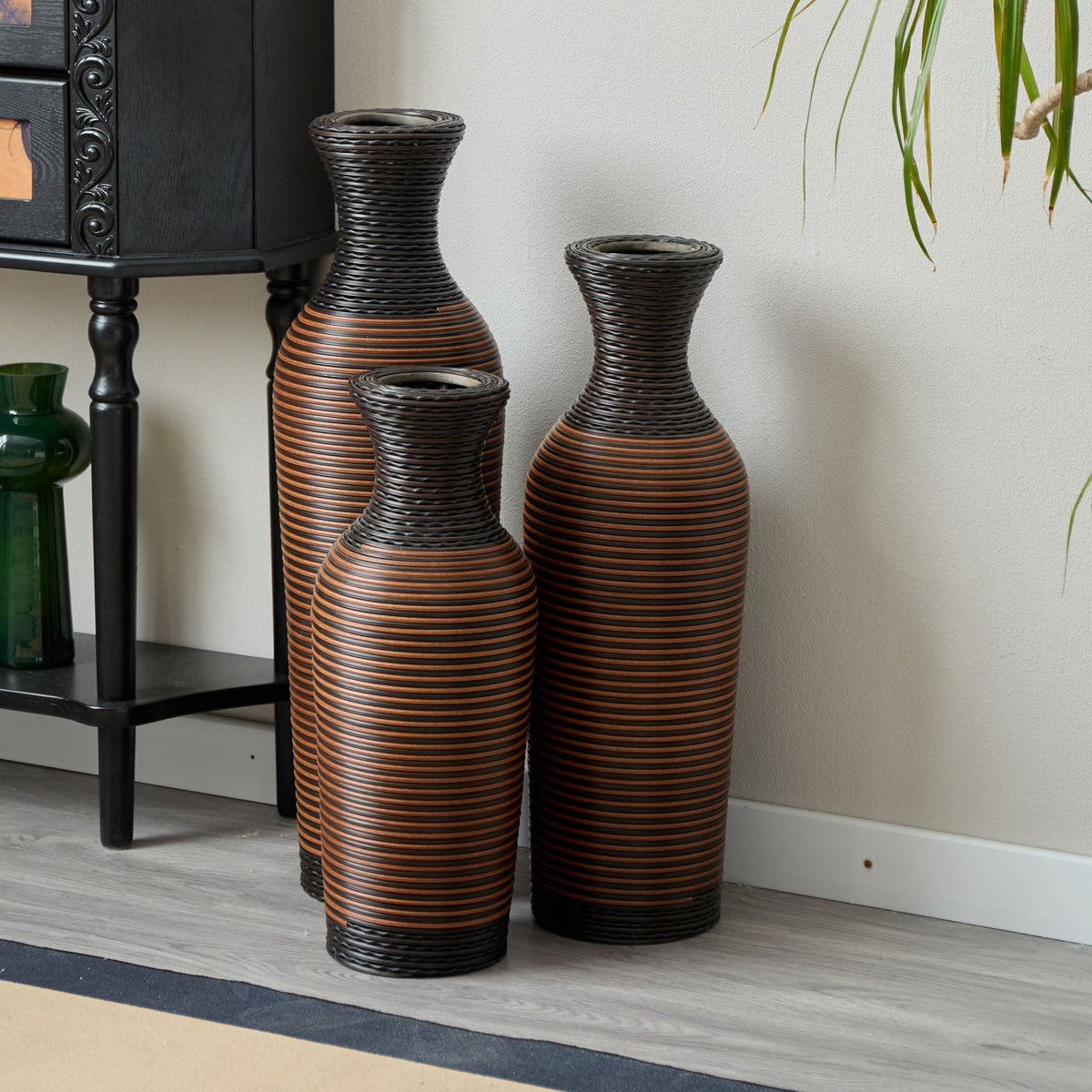 Classic And Neat Floor Vase with High Independent Stand - Multiple Colors