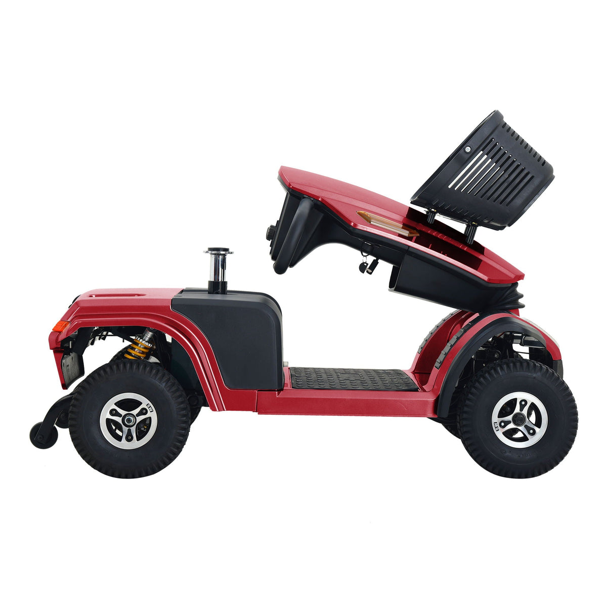 Heavy Duty Mobility Scooter with Long Range and Enhanced Safety - Red, Blue, Black, Gray