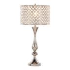 Contemporary Table Lamp with Crystalline Shade - Gold, Black, or Gray