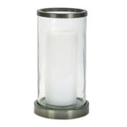 Wavy Glass Hurricane Candle Holder