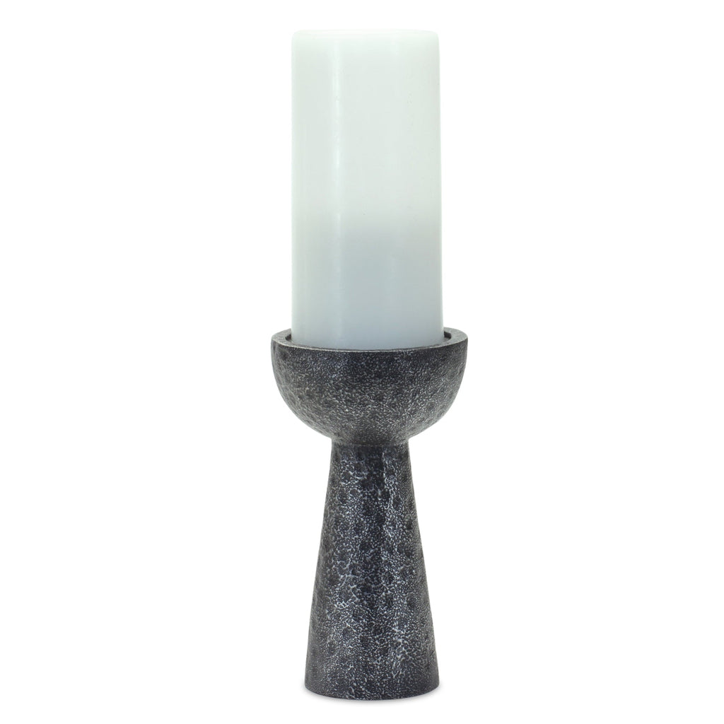 Hammered design candle holder (set of 2)