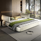 Cloud Bed Frame with Oversized Padded Movable Headboard - King