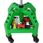 Pneumatic 360 Degree Swivel Creeper Stool with Adjustable Height - Red, Yellow, Green, Dark Gray