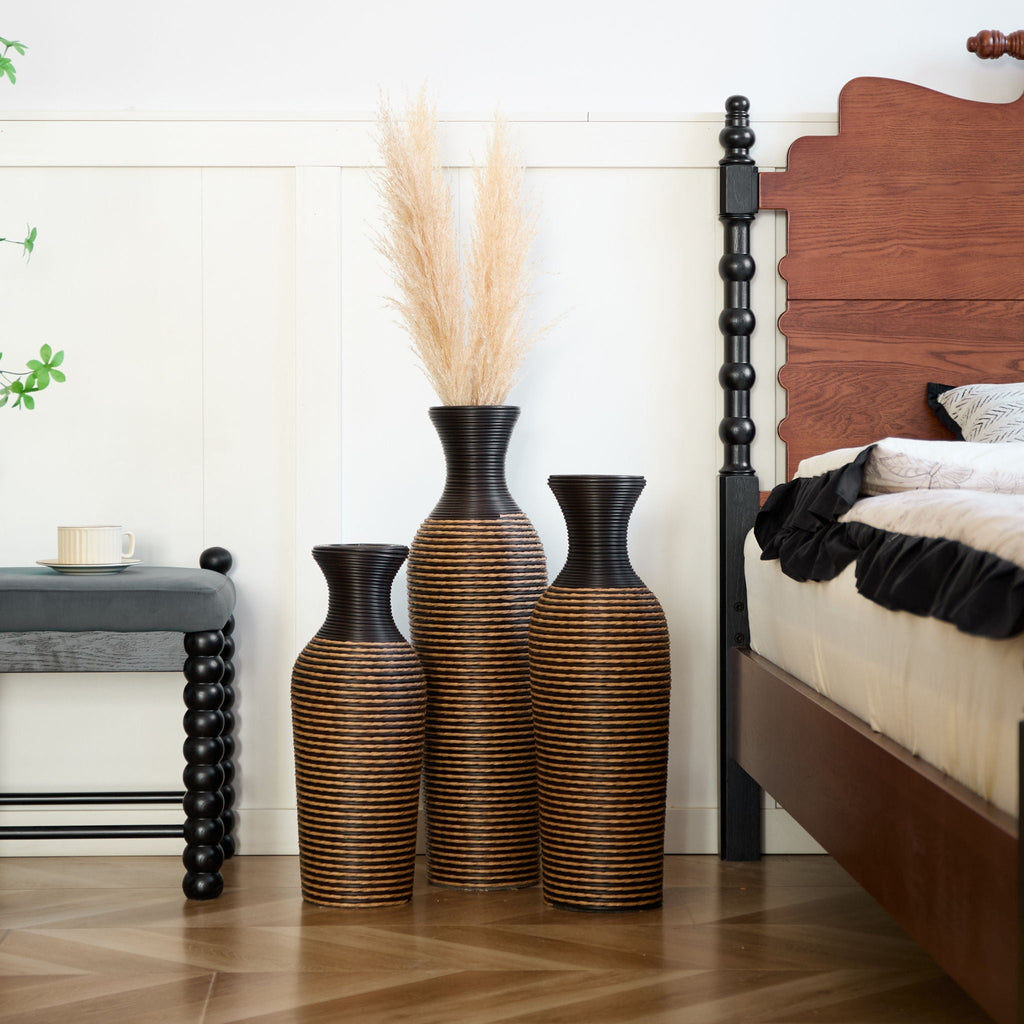 Classic And Neat Floor Vase with High Independent Stand - Multiple Colors