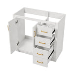 Retro Style Bathroom Vanity with Soft Closing Doors - Multiple Colors