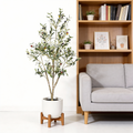 5' Artificial Olive Tree with Realistic Green Leaves - Green Leaves