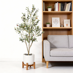 5' Artificial Olive Tree with Realistic Green Leaves - Green Leaves