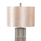 Contemporary Table Lamp with Metallic Ceramic Base - Brown