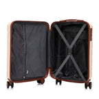 Beige 2-Piece Spinner Luggage Set with Hard Shell - Beige