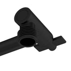 Stainless Steel Shower Arm Extension with 360° Rotation - Black or Pearl Silver