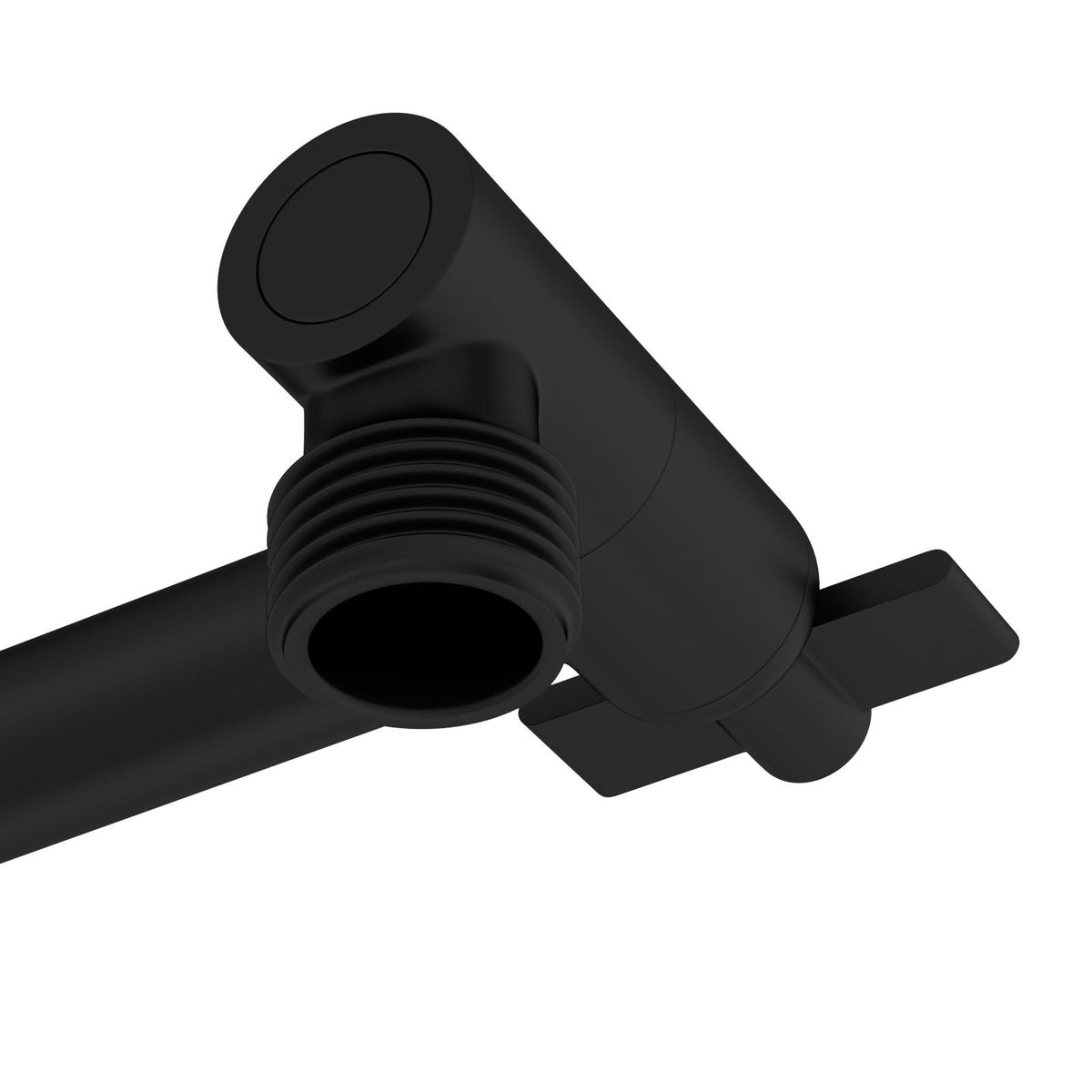 Stainless Steel Shower Arm Extension with 360° Rotation - Black or Pearl Silver