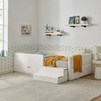 Safe Kids Bed with Guardrails and Storage - Twin, Multiple Colors