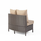 Pt Limon Modern Outdoor Single Sofa with Iron Frame – Pearl Silver or Light Brown