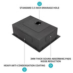 Drop In Kitchen Sink with Nano Technique Gunmetal Finish - Black