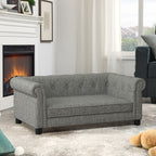 Modern Elegant Rectangle Pet Bed with Elevated Design - Multiple Colors