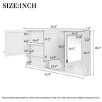 Wall-Mounted Mirror Medicine Cabinet with Adjustable Shelves and Open Storage