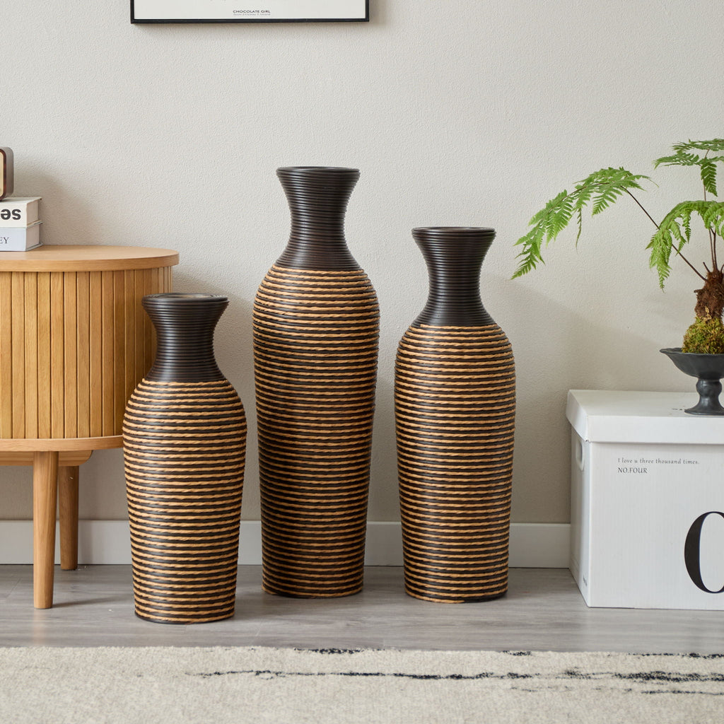 Classic And Neat Floor Vase with High Independent Stand - Multiple Colors