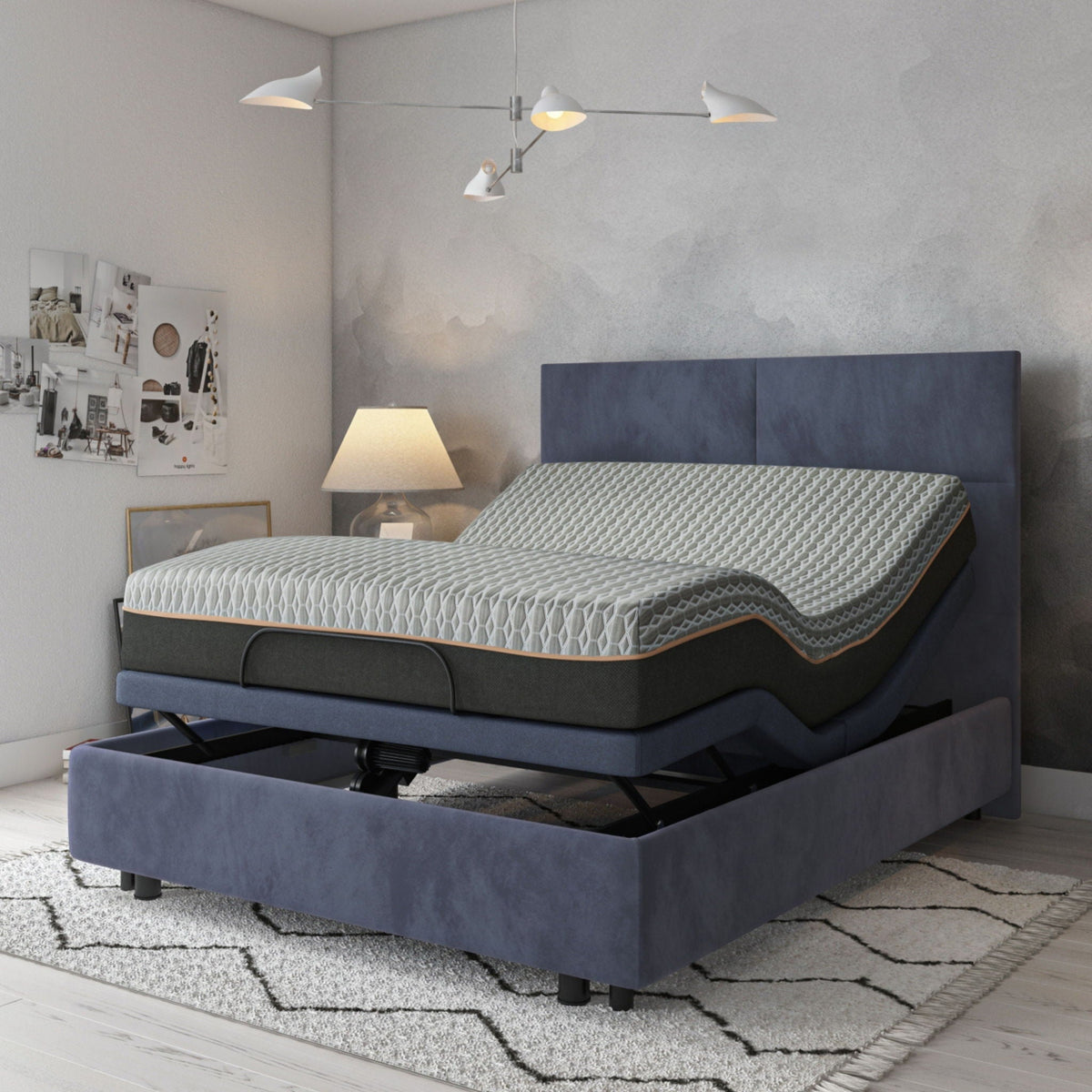 Copper Hybrid Mattress with Cooling Memory Foam and Supportive Coil System - Gray