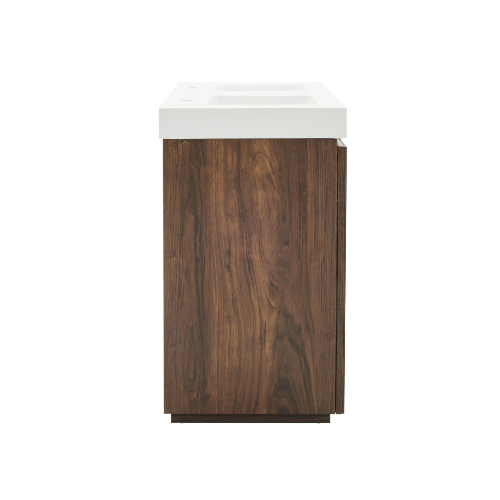 Walnut Brown GALAN 60F Winston Bathroom Vanity with Modern Functionality