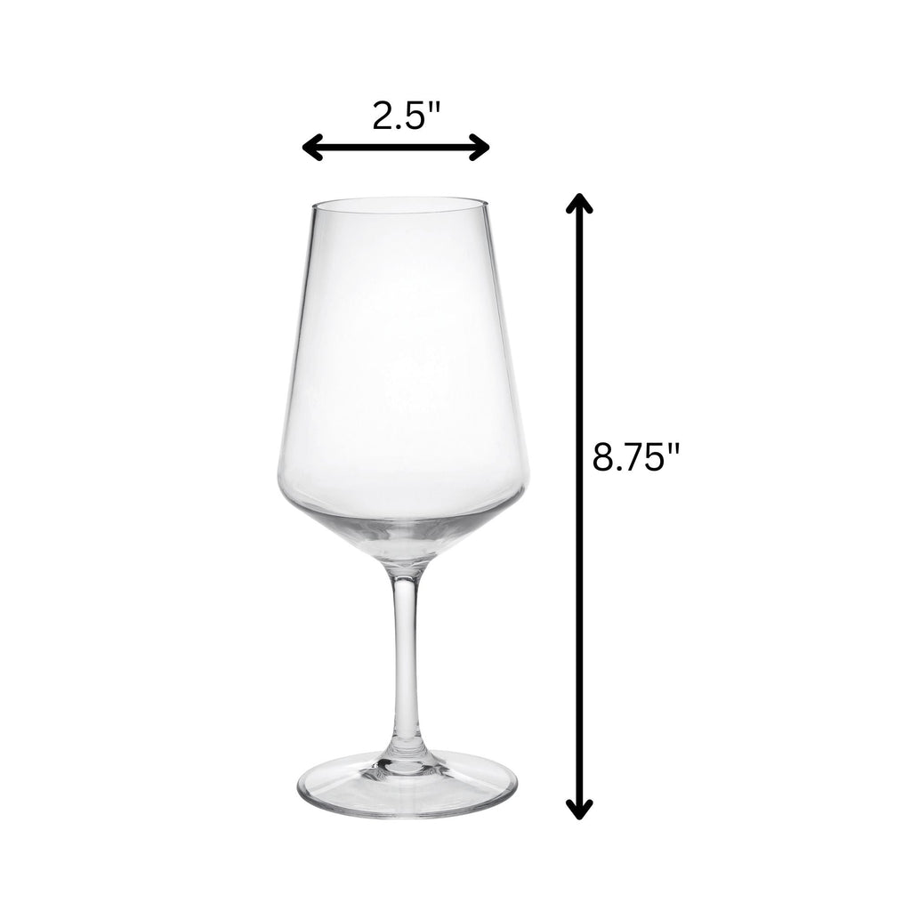 Unbreakable Tritan Wine Glasses with BPA-Free Durability - Clear