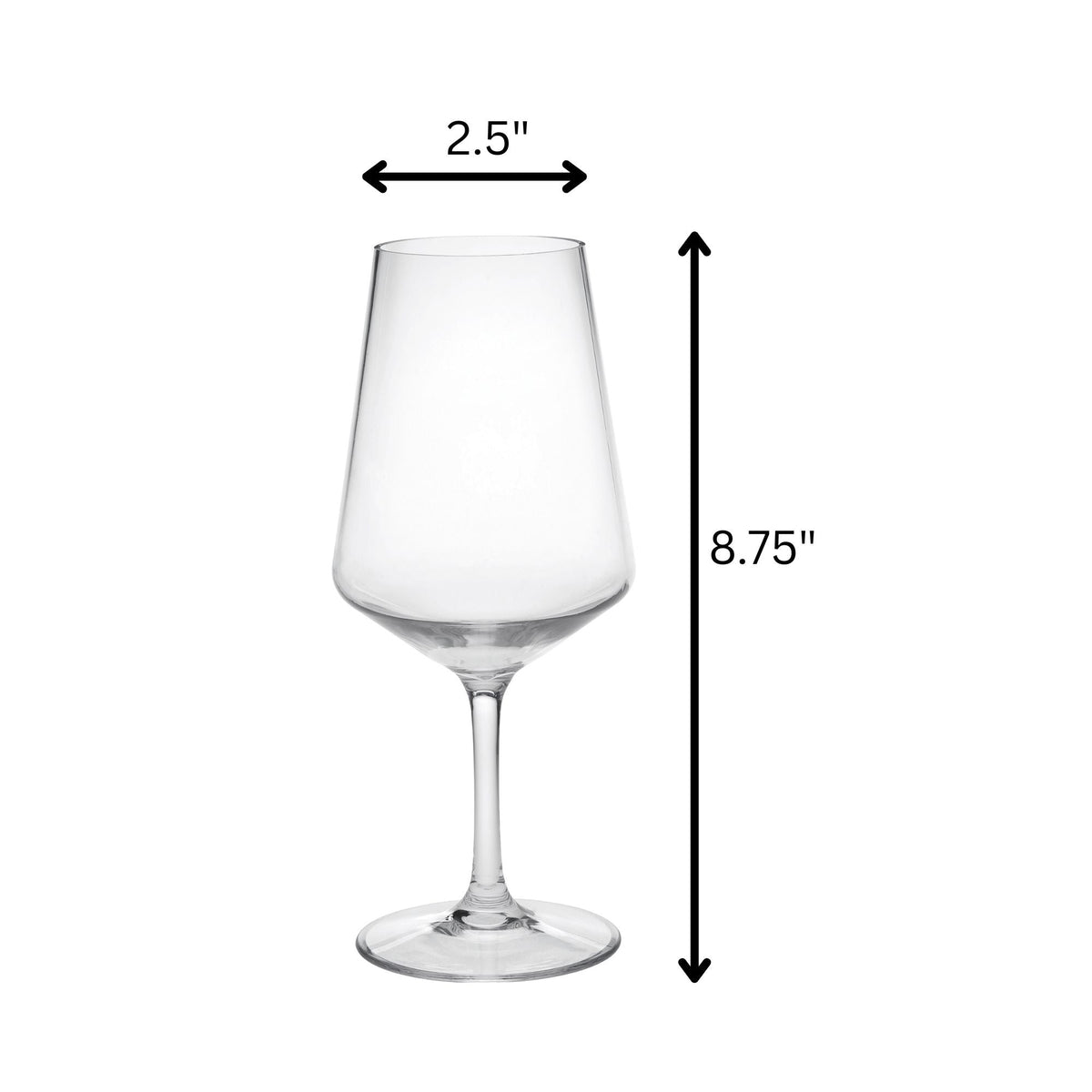 Unbreakable Tritan Wine Glasses with BPA-Free Durability - Clear
