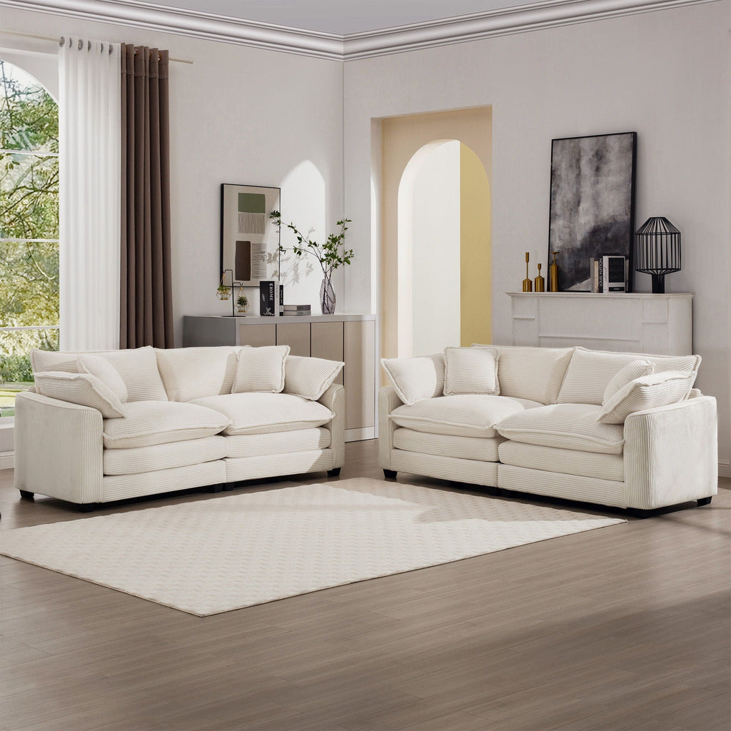 Oversized Deep-Seat Fabric Sofa & Chair Sets