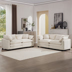 Oversized Deep-Seat Fabric Sofa & Chair Sets