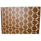 Black Metal Room Divider Privacy Screen with Rust-Resistant Finish