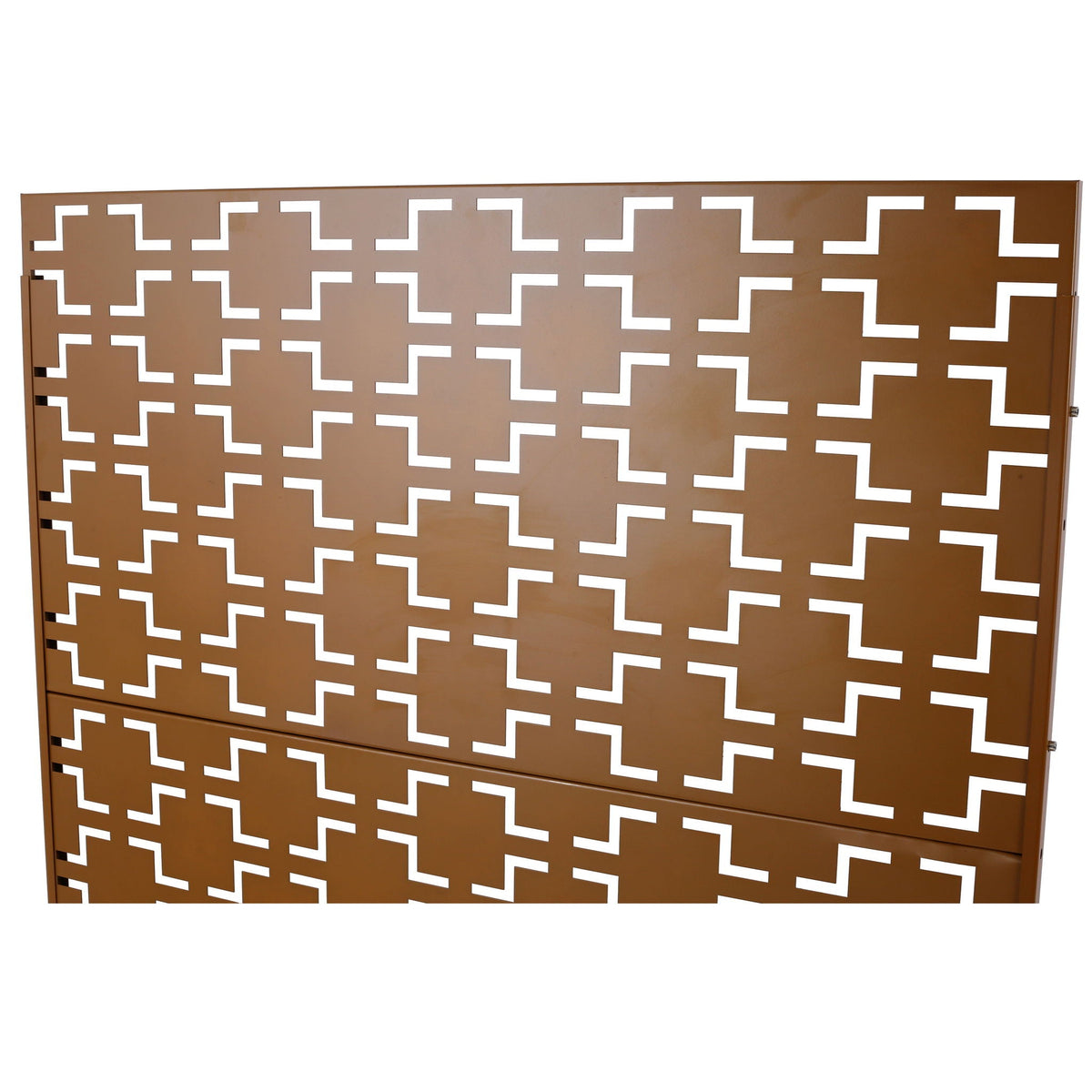 Black Metal Room Divider Privacy Screen with Rust-Resistant Finish